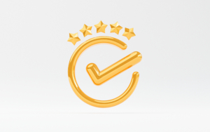 Golden ticket with five stars